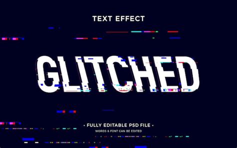 Free Psd Glitch Text Effect