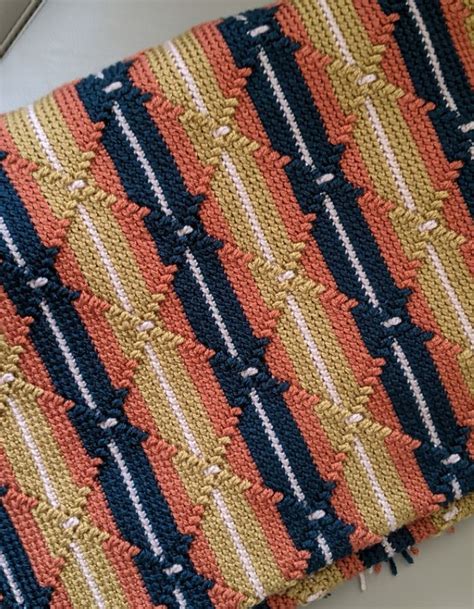 Navajo Indian Diamond Stitch Afghan Free Crochet Pdf Pattern Diy