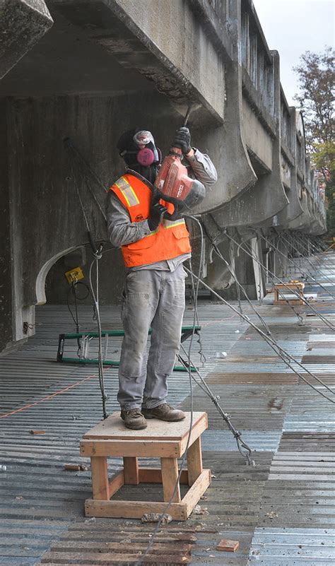 Gp Caveman Bridge Concrete Drilling A Worker Performs Reha Flickr