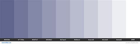 Tints Xkcd Color Dusk 4e5481 Hex Colors Palette Colorswall