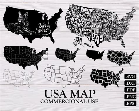 Usa Map Svg Usa Svg America Svg United States Svg America Etsy