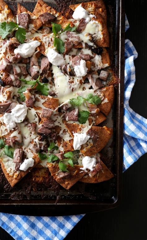Perfect for christmas and the holiday season. foodie fridays: leftover prime rib naan nachos with horseradish cream - Climbing Grier Mountain