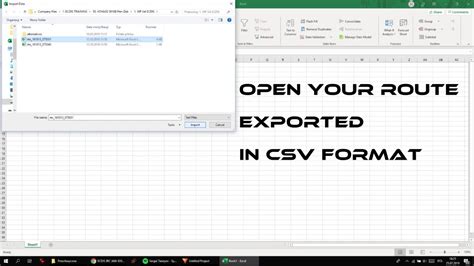 How To Open Route Saved In Csv Format Youtube