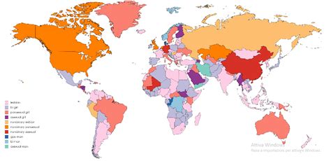 Sexuality Of Countries Mapporncirclejerk