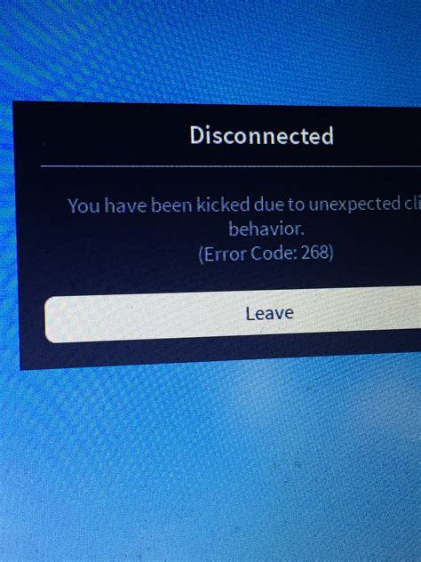 Roblox You Have Been Kicked From The Game Error Code 268