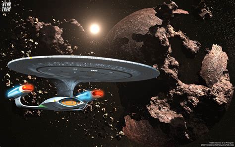 Star Trek Uss Enterprise D Ncc 1701 In Asteroid Field Free Star Trek