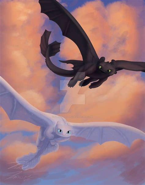 Toothless And The Light Fury By Flaweddesign2 On Deviantart How To