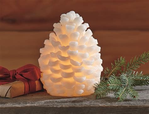 Flameless Led Pinecone Candle Teton Timberline Trading Christmas