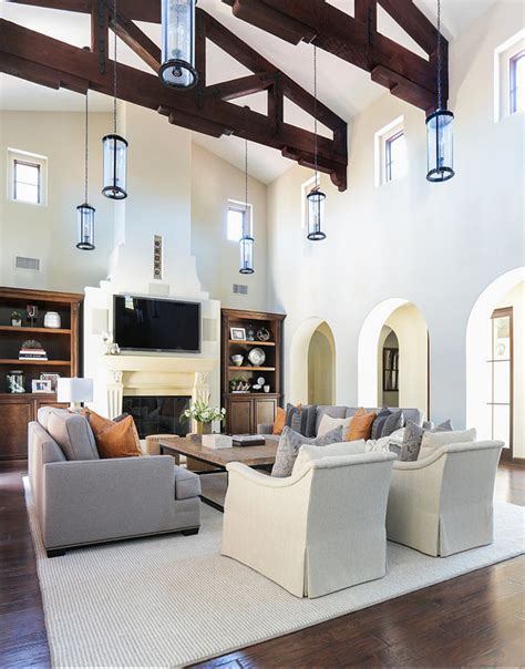 The natural wood colors and rugged look of an exposed beam ceiling works well with a rustic look, while an elegant dome is a perfect ceiling for a traditional design. Interior Design Ideas - Home Bunch Interior Design Ideas