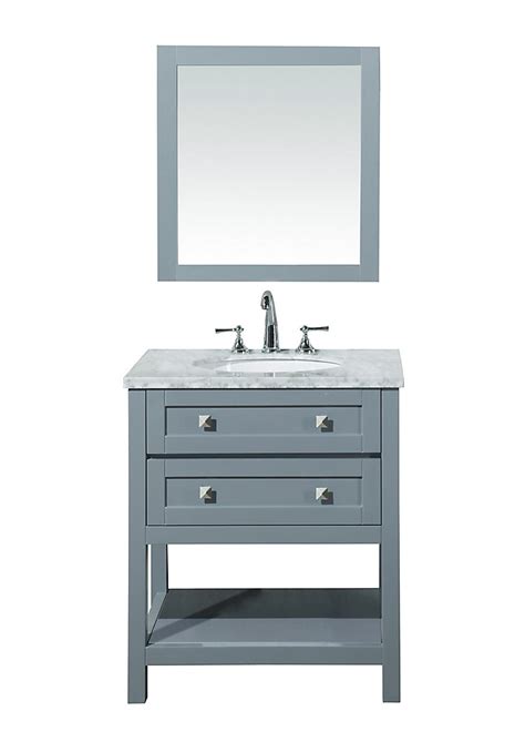 Stufurhome Marla 30 Inch Single Sink Bathroom Vanity With Mirror In