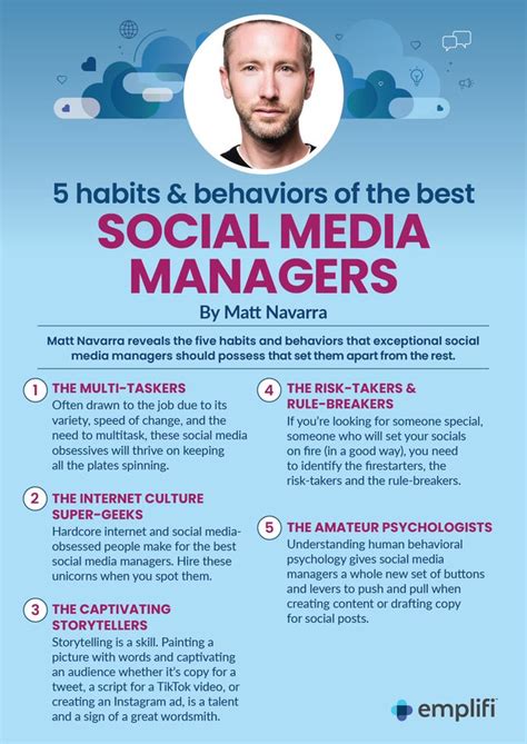 5 Qualities Of The Best Social Media Managers Infographic
