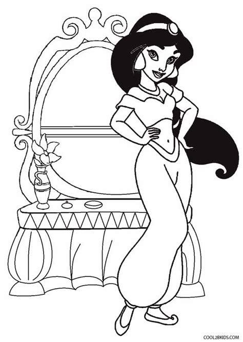 Print princess coloring pages for free and color our princess coloring! Printable Jasmine Coloring Pages For Kids | Cool2bKids