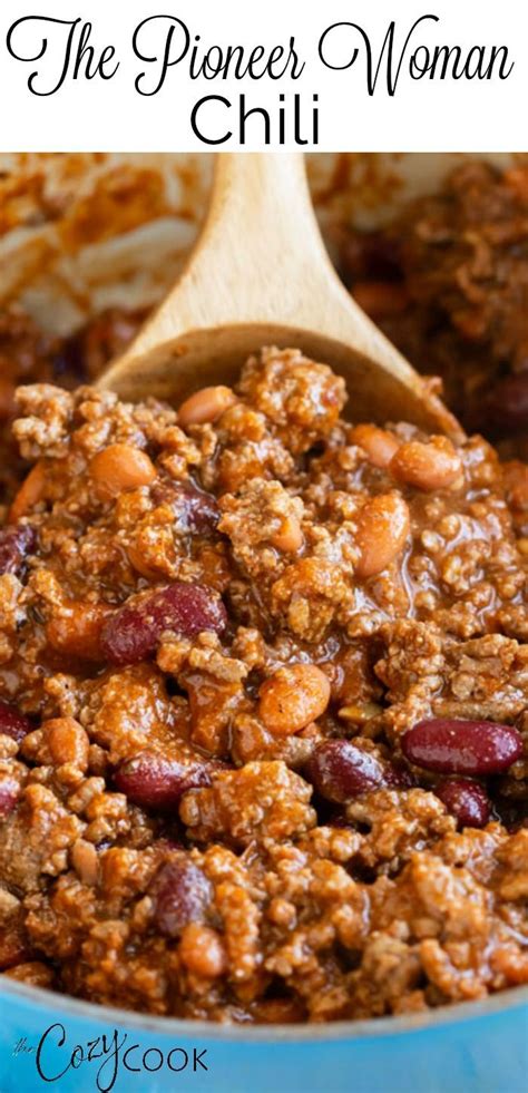 15 best comfort food recipes from the pioneer woman we love. The Pioneer Woman Chili in 2020 | Recipes, Pioneer woman ...