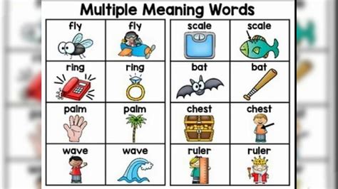 Multiple Meaning Words Youtube