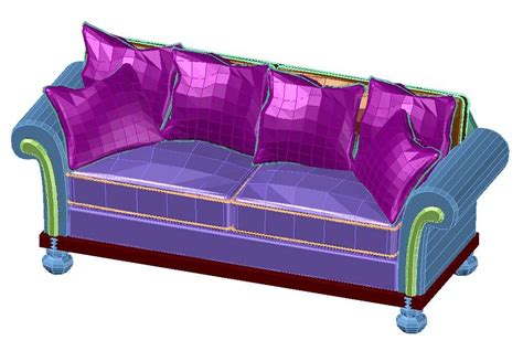3d Chesterfield Sofa Model Design Free Cad Blocks Cadbull