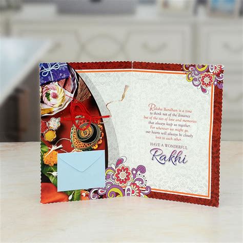 For A Wonderfull Brother Rakhi Greeting Card With Rakhi Rakhi Greetings