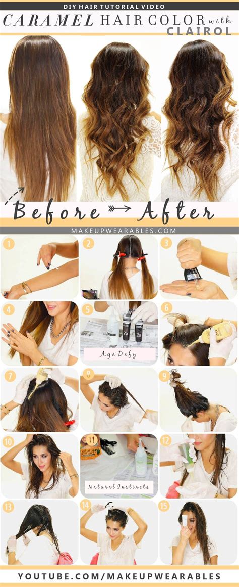 How To Color Hair At Home Caramel Brown Ombre Balayage Hair Caramel