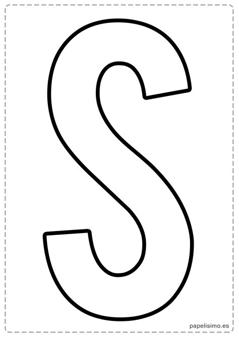 Letras Para Recortar Letra S Para Imprimir Moldes Letras Para