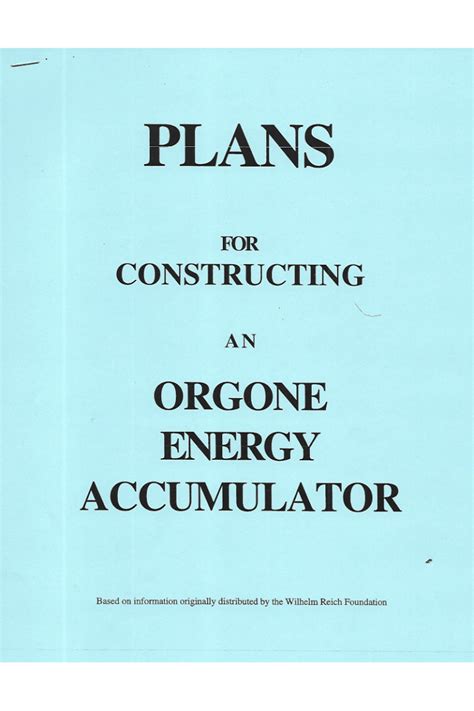 pdf plans for constructing an orgone energy accumulator wilhelm reich museum