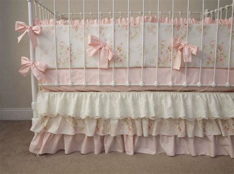 Baby Girl Crib Bedding Set Vintage Floral Shabby Chic Baby Etsy