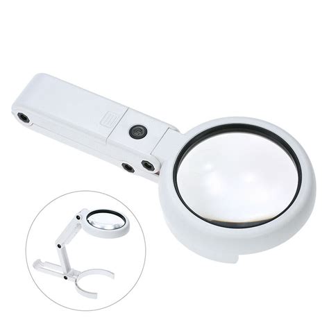 5x 11x magnifying glass with light 8 led lamp magnifier foldable stand table ebay
