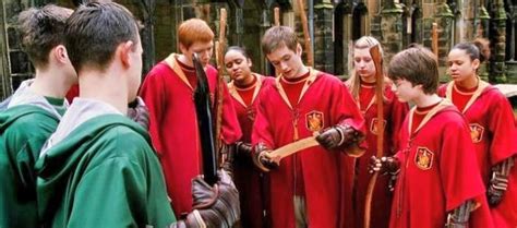 Gryffindor And Slytherin Quidditch Teams Oliver Wood Photo