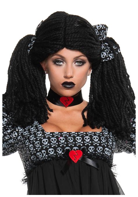 spirit halloween dark dolly adult gothic raggedy ann halloween wig 5239