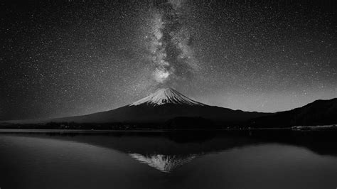 Mc71 Wallpaper Milky Way On Black Mountain Fuji Sky