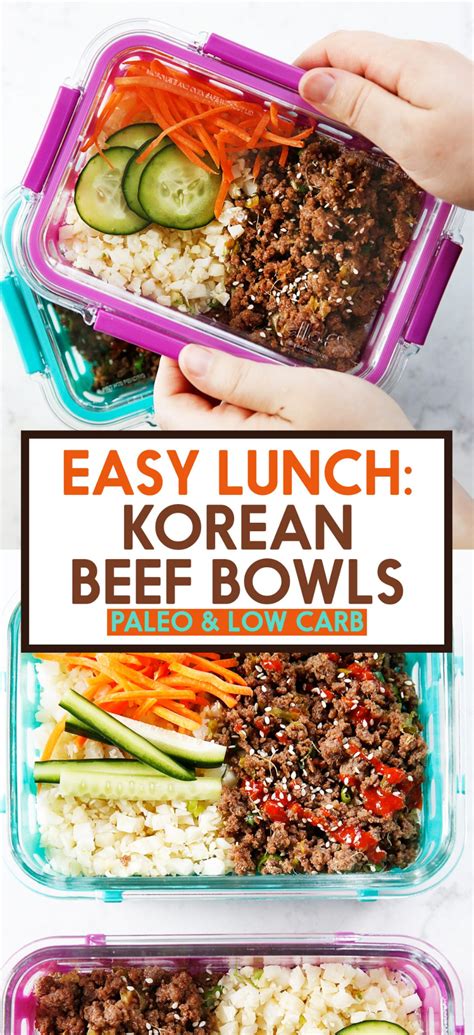 I went with a lean ground beef, and was pleased with the outcome. Korean Ground Beef Bowls (Meal Prep!) - Lexi's Clean ...