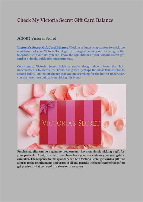 Check My Victoria Secret T Card Balance By Alexgreen9012 Issuu