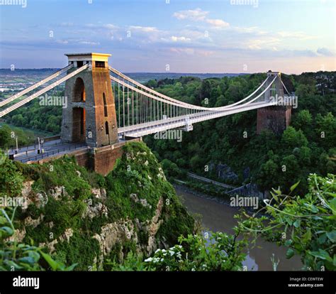 Clifton Suspension Bridge Spanning The River Avon Designed By Isambard