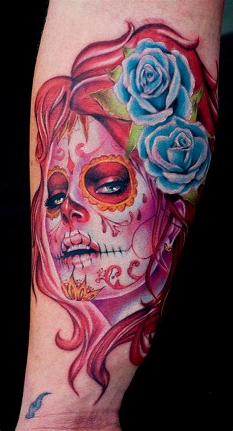Day Of The Dead Tattoos Sugar Skull Tattoos For