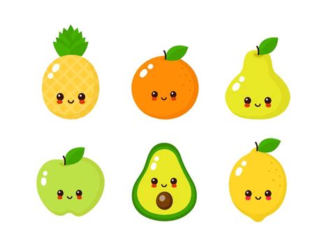 Cute Fruits Fruits Drawing Fruit Cartoon Cute Fruit