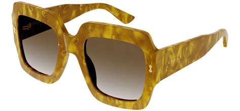 Gucci Gg1111s Prescription Sunglasses Yellow Brown Gradient Tortoiseblack