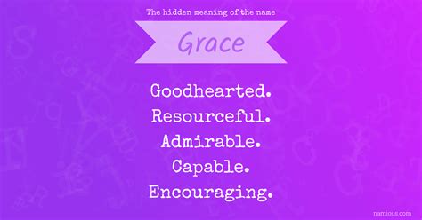 The Hidden Meaning Of The Name Grace Namious
