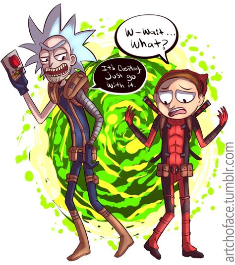 Rick And Morty Crossover Fan Art