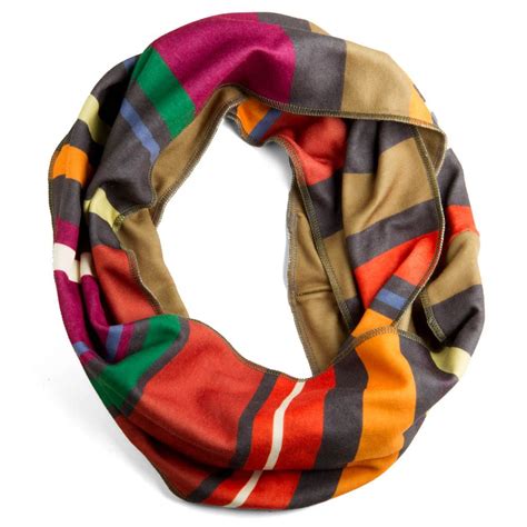 Infinity Scarf Scarves Washable Stripes Fall Colors Soft Comfy Cool
