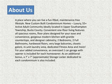 PPT - Over 55 Communities In Bucks County PowerPoint Presentation, free