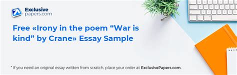 Irony In The Poem “war Is Kind” By Crane Read A Free World Literature