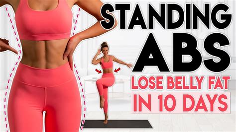 Standing Abs 🔥 Lose Belly Fat In 10 Days 6 Minute Home Workout Youtube