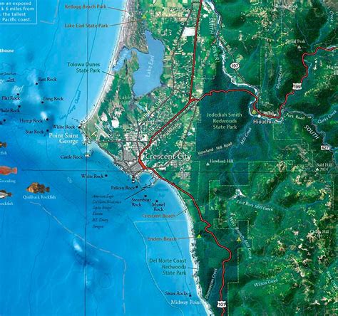 Del Norte Coast Map Coastal California Series Bluewater Maps