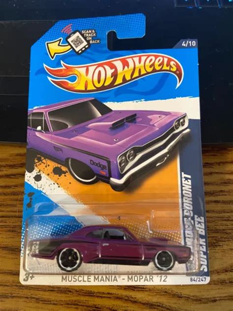 HOT WHEELS 1969 Dodge Coronet Super Bee Hemi Purple Muscle Mania Mopar