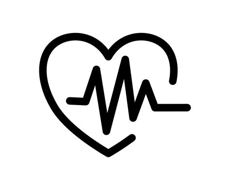 Heart beat cardiorgam vector logo icon. Heartbeat pulse flat sign for