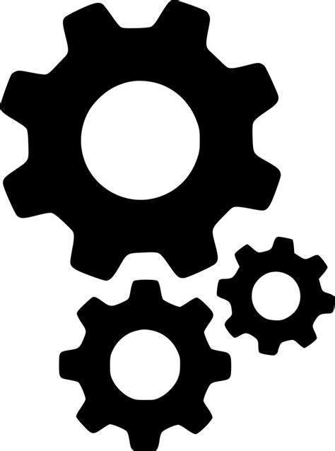 It is used to access a countless number of features in the software. Gears Cogs Settings Options Setting Configure ...