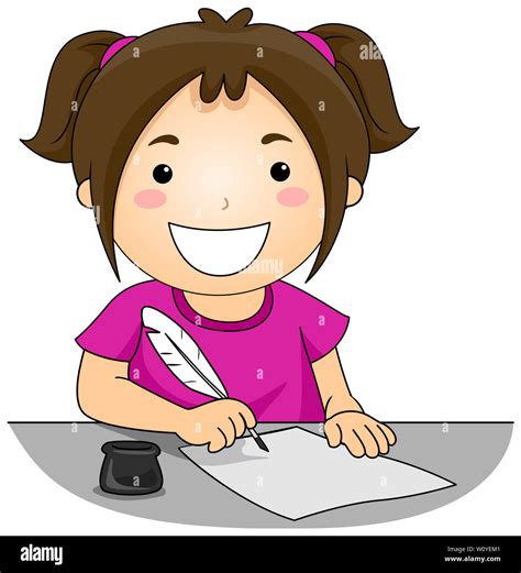 Girl Writing A Letter