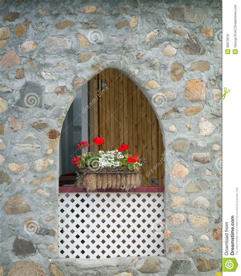 Arched Window Flower Box Stock Photo Image Of Flowers 36513510