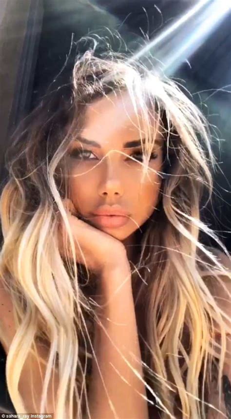 Model Sahara Ray Frees The Nipple In Racy Topless Snap Daily Mail Online