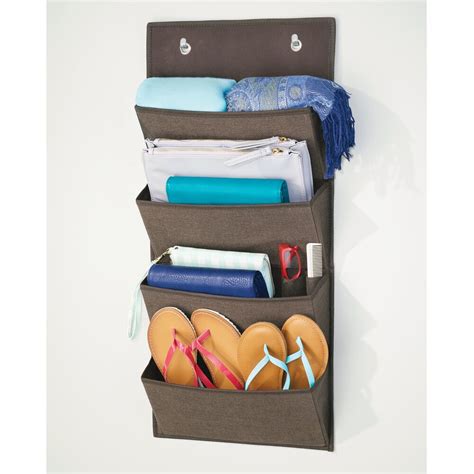 Mdesign Fabric Over Door Hanging Storage Organizer 4 Pockets Ebay