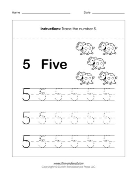 Maybe you would like to learn more about one of these? Number 5 Worksheet - Tim's Printables