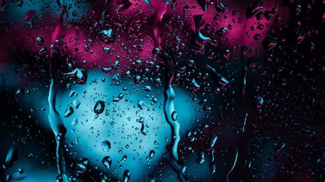 Download Wallpaper 2560x1440 Drops Glass Rain Moisture